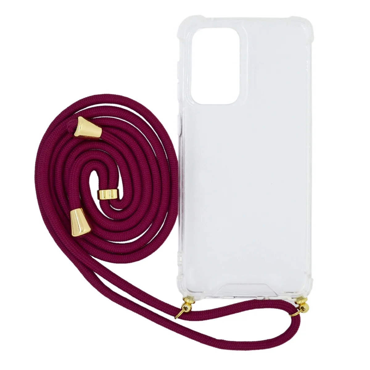 Φωτογραφία προϊόντος: Θήκη Ancus Crossbody για Samsung SM-A336B Galaxy A33 5G Διάφανη με Κορδόνι Μπορντό