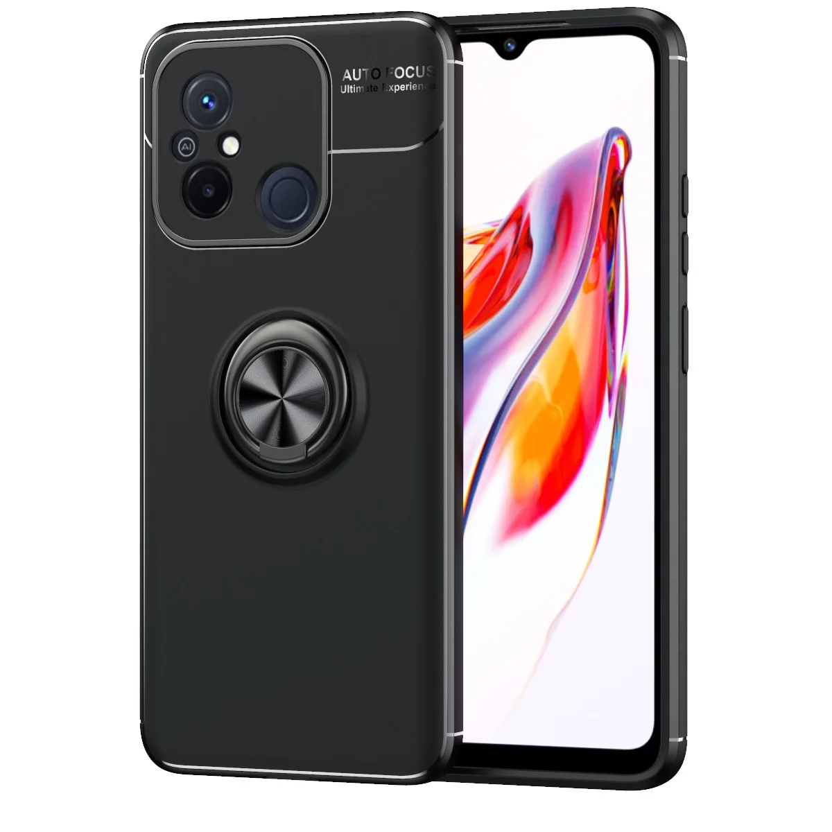 Φωτογραφία προϊόντος: Θήκη Ancus AutoFocus Shock Proof με Ring Holder για Xiaomi Redmi 12C Μαύρη