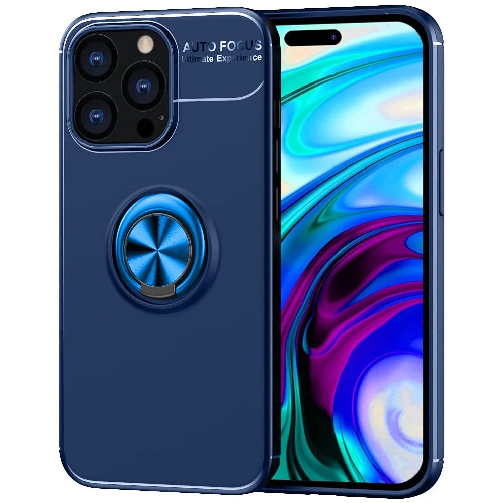 Φωτογραφία προϊόντος: Θήκη Ancus AutoFocus Shockproof με Ring Holder για Apple iPhone 14 Pro Μπλε