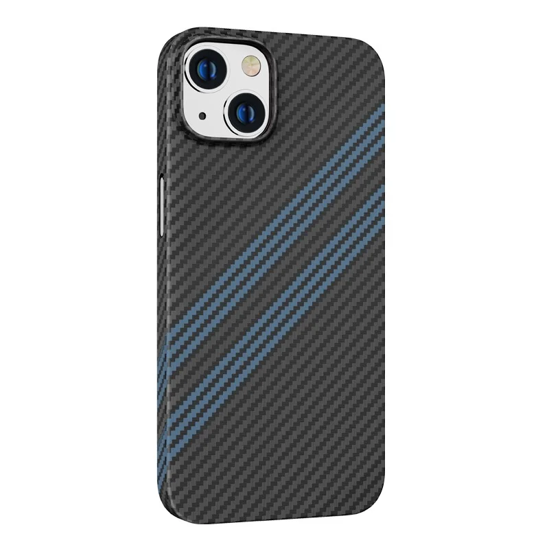 Φωτογραφία προϊόντος: Θήκη Hoco Slim Kevlar Texture για Apple iPhone 14 Μαύρο Μπλε