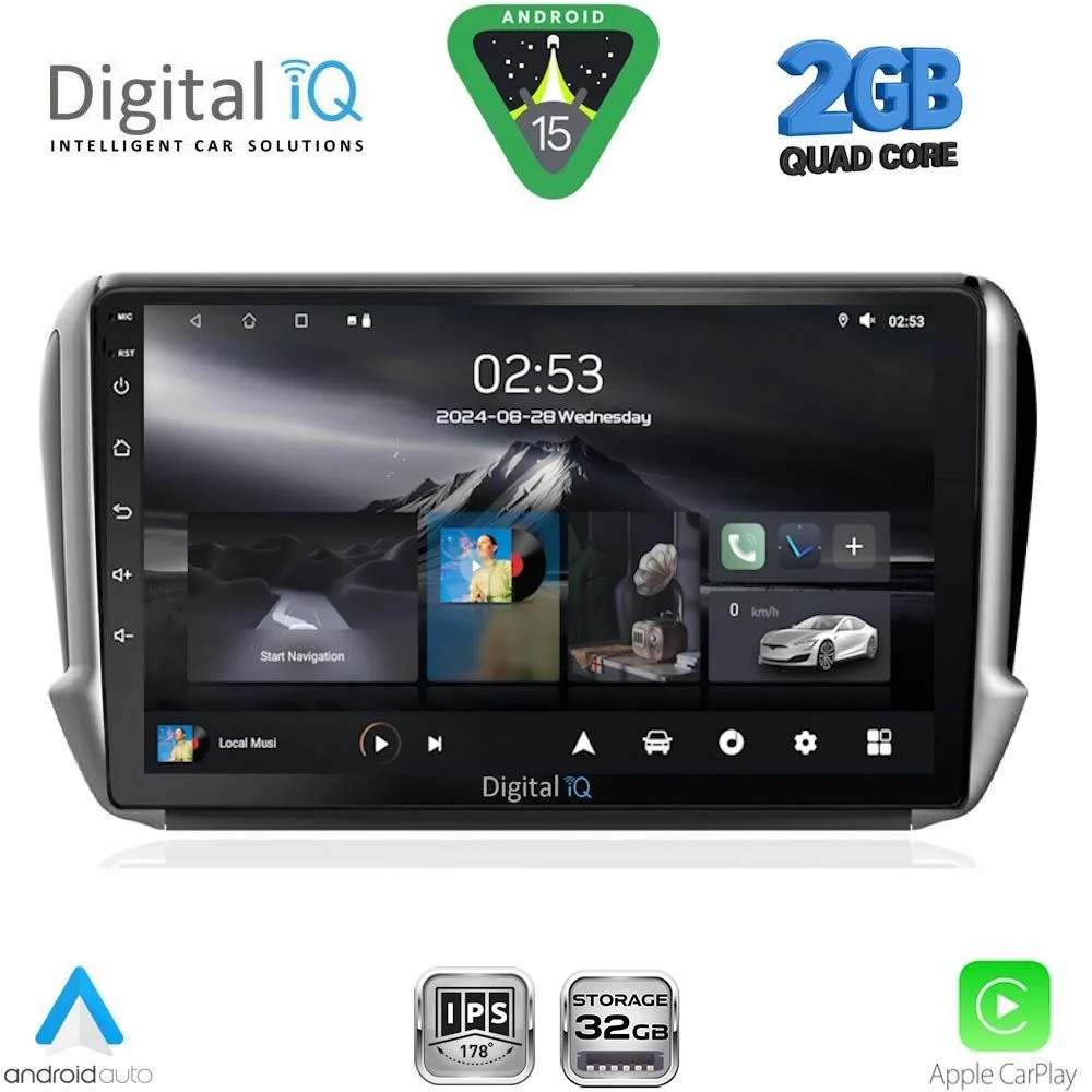 Φωτογραφία προϊόντος: DIGITAL IQ RSD 1508_CPA (10inc) MULTIMEDIA TABLET for PEUGEOT 208-2008 mod. 2012-2021