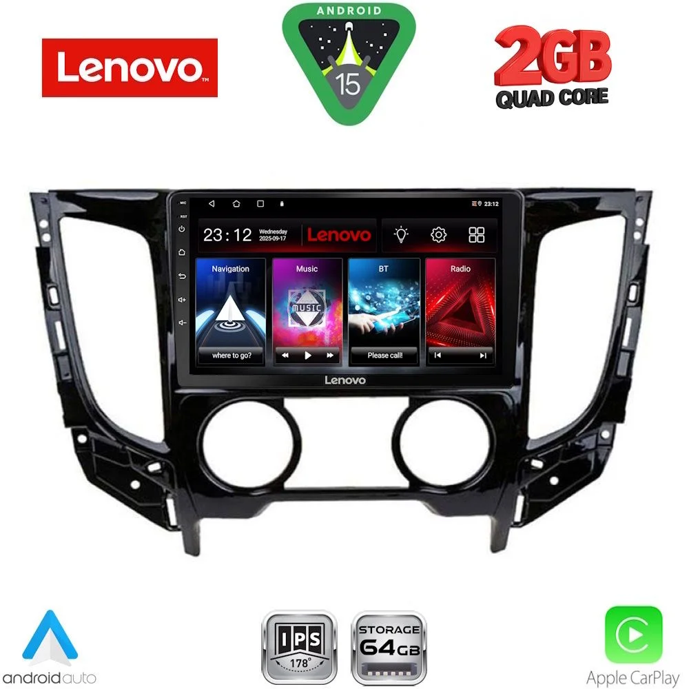 Φωτογραφία προϊόντος: LENOVO LVD 2437_CPA A/C (9inc) MULTIMEDIA TABLET for MITSUBISHI L200 mod. 2015-2019 with A/C