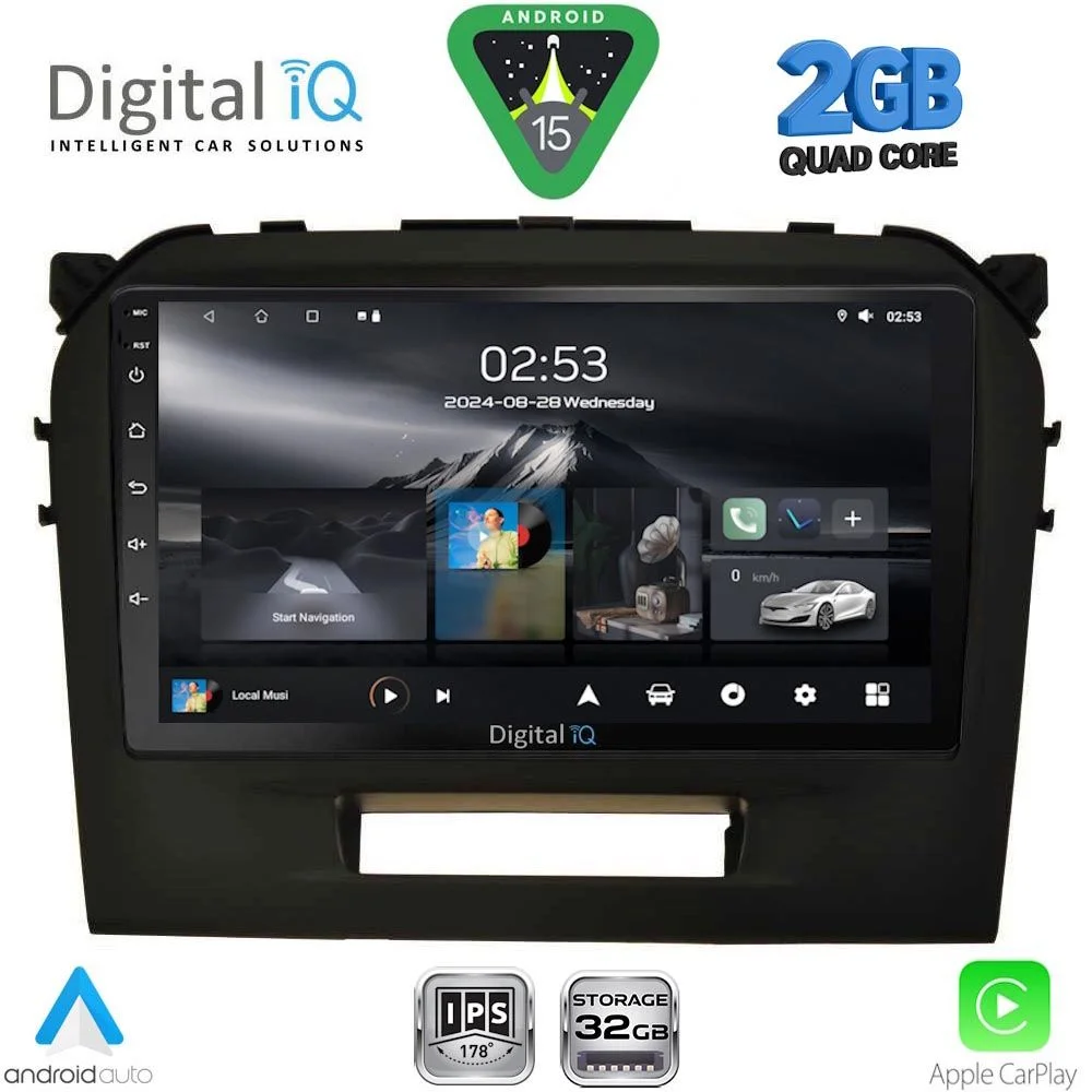 Φωτογραφία προϊόντος: DIGITAL IQ RSD 1697BL_CPA (9inc) MULTIMEDIA TABLET for SUZUKI VITARA mod. 2016-2025 (BLACK)