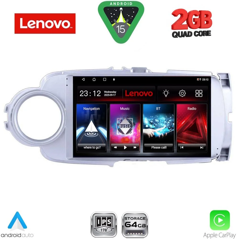 Φωτογραφία προϊόντος: LENOVO LVD 2737SL_CPA (9inc) MULTIMEDIA TABLET for TOYOTA YARIS mod. 2011-2015 (SILVER)