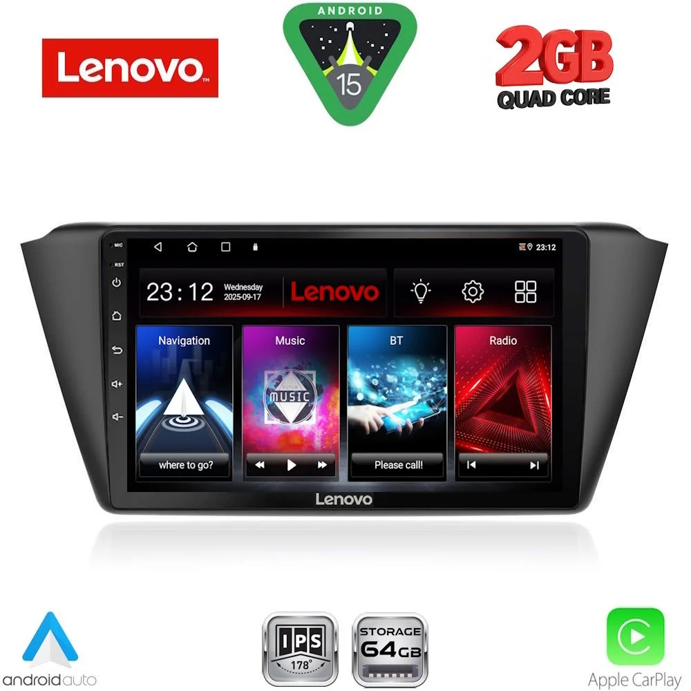 Φωτογραφία προϊόντος: LENOVO LVD 2582_CPA (9inc) MULTIMEDIA TABLET for SKODA FABIA mod. 2015-2022
