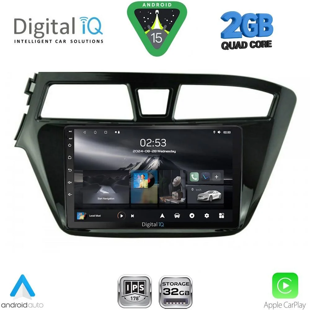Φωτογραφία προϊόντος: DIGITAL IQ RSD 1229_CPA (9inc) MULTIMEDIA TABLET for HYUNDAI i20 mod. 2014-2018