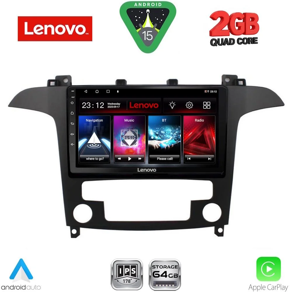 Φωτογραφία προϊόντος: LENOVO LVD 2175_CPA CLIMA (9inc) MULTIMEDIA TABLET for FORD SMAX mod. 2006-2014