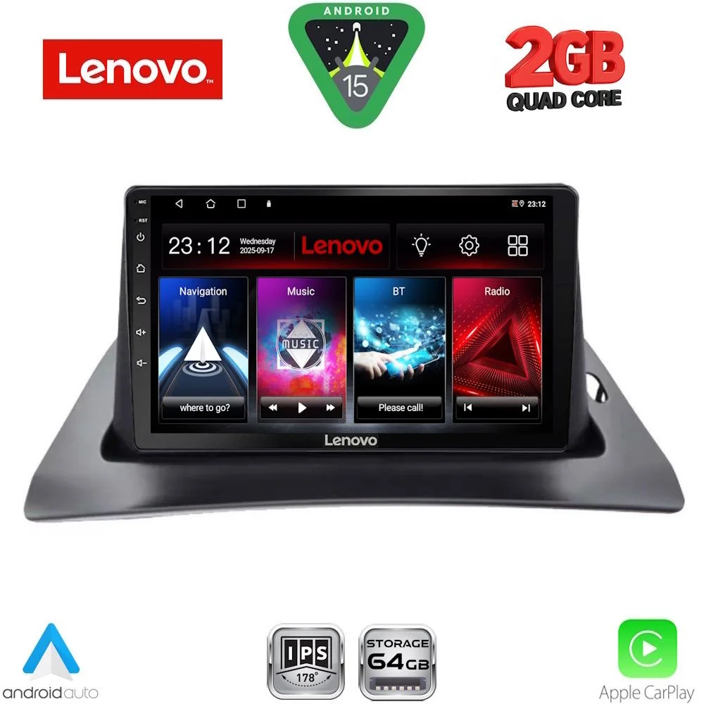 Φωτογραφία προϊόντος: LENOVO LVD 2550_CPA (9inc) MULTIMEDIA TABLET for RENAULT KANGOO mod. 2010-2021