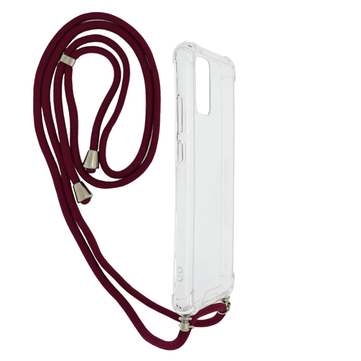Φωτογραφία προϊόντος: Θήκη Ancus Crossbody για Samsung A02 A022F A02s A025F Διάφανη με Κορδόνι Μπορντώ