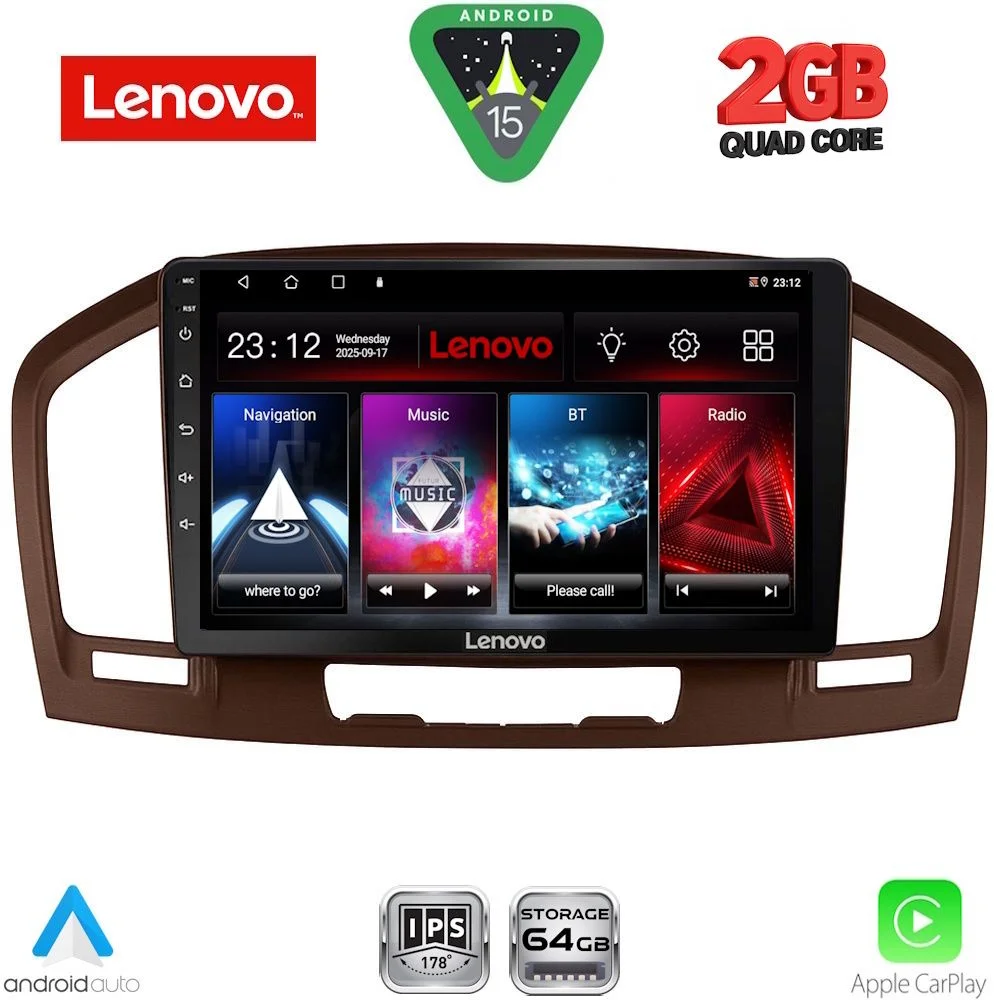 Φωτογραφία προϊόντος: LENOVO LVD 2491BR_CPA (9inc) MULTIMEDIA TABLET for OPEL INSIGNIA mod. 2008-2013 (BROWN)
