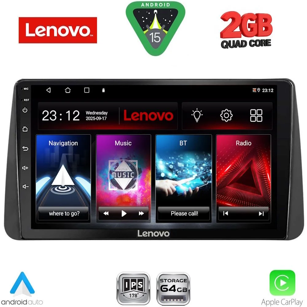Φωτογραφία προϊόντος: LENOVO LVD 2149_CPA DASH (9inc) MULTIMEDIA TABLET for FIAT TIPO mod. 2018-2023