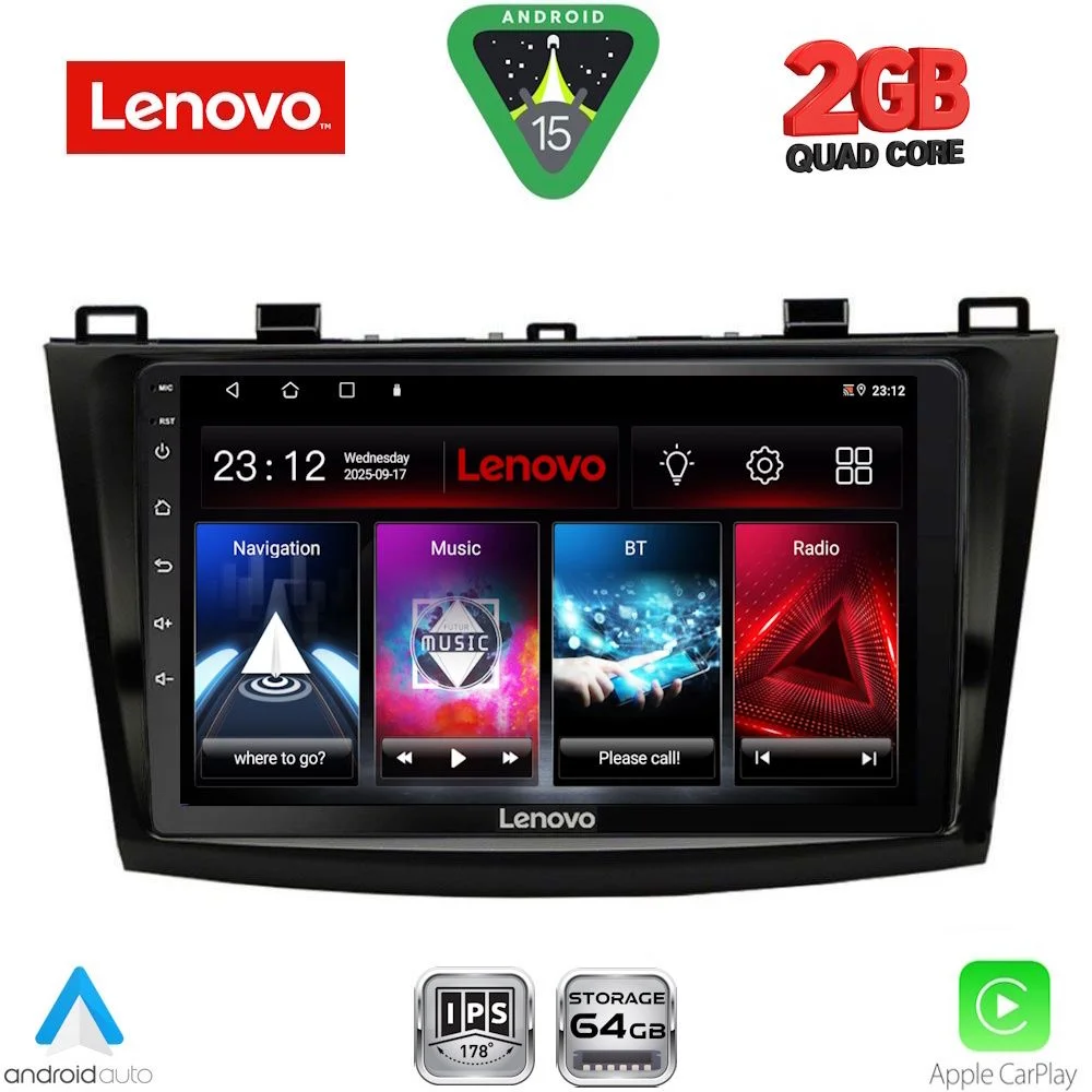 Φωτογραφία προϊόντος: LENOVO LVD 2366_CPA (9inc) MULTIMEDIA TABLET for MAZDA 3 mod. 2009-2014
