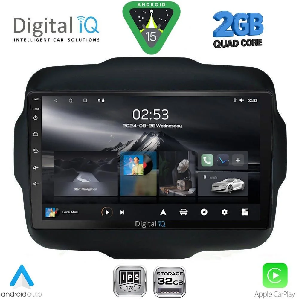 Φωτογραφία προϊόντος: DIGITAL IQ RSD 1290_CPA (9inc) MULTIMEDIA TABLET for JEEP RENEGADE mod. 2014-2025