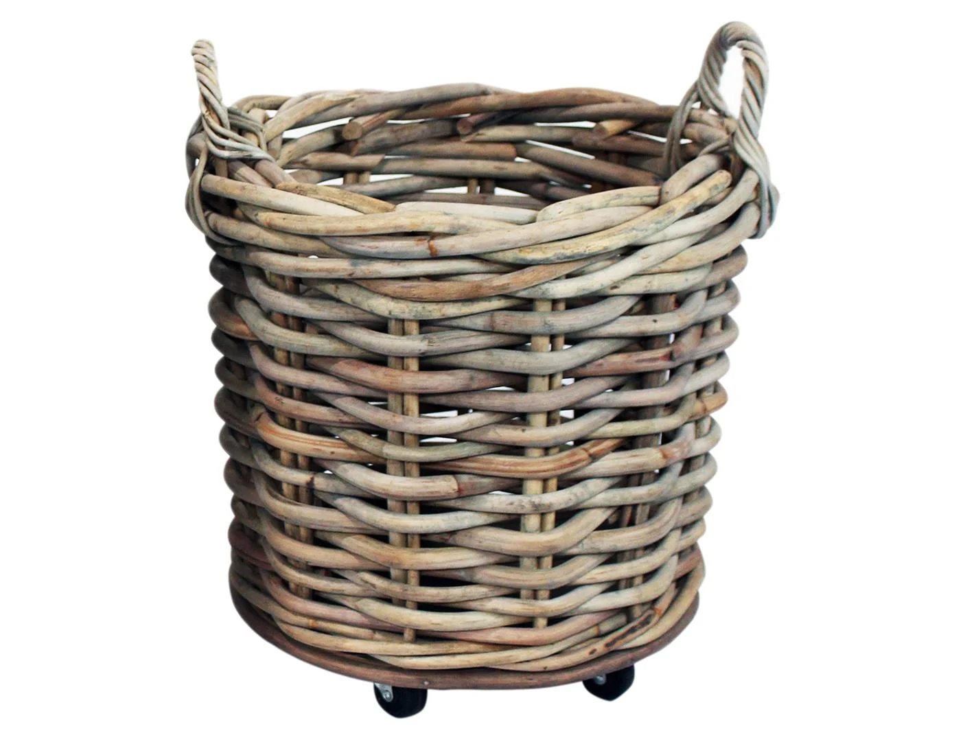Φωτογραφία προϊόντος: Plastona Καλάθι rattan γκρι με ρόδες 50Χ50