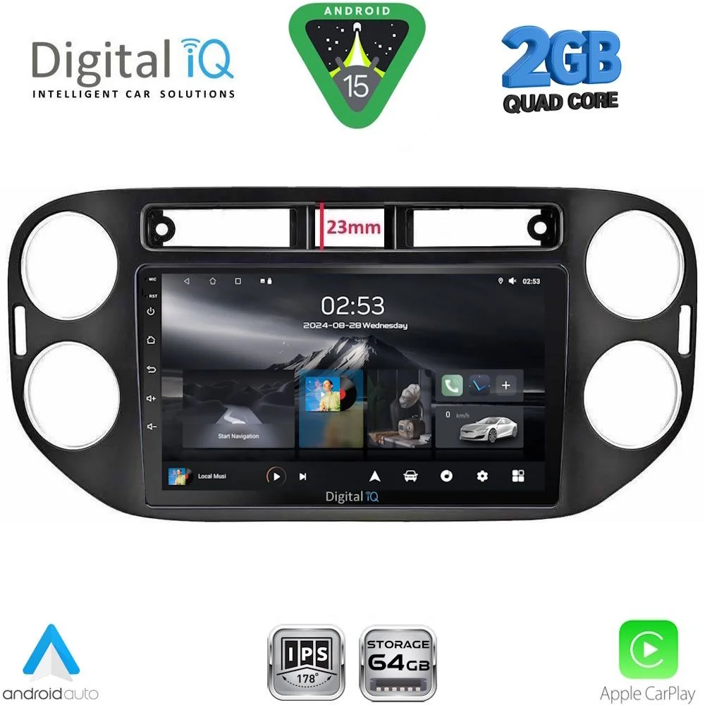 Φωτογραφία προϊόντος: DIGITAL IQ RSD 1760BL_CPA (9inc) MULTIMEDIA TABLET for VW TIGUAN mod. 2011-2016 (BLACK)
