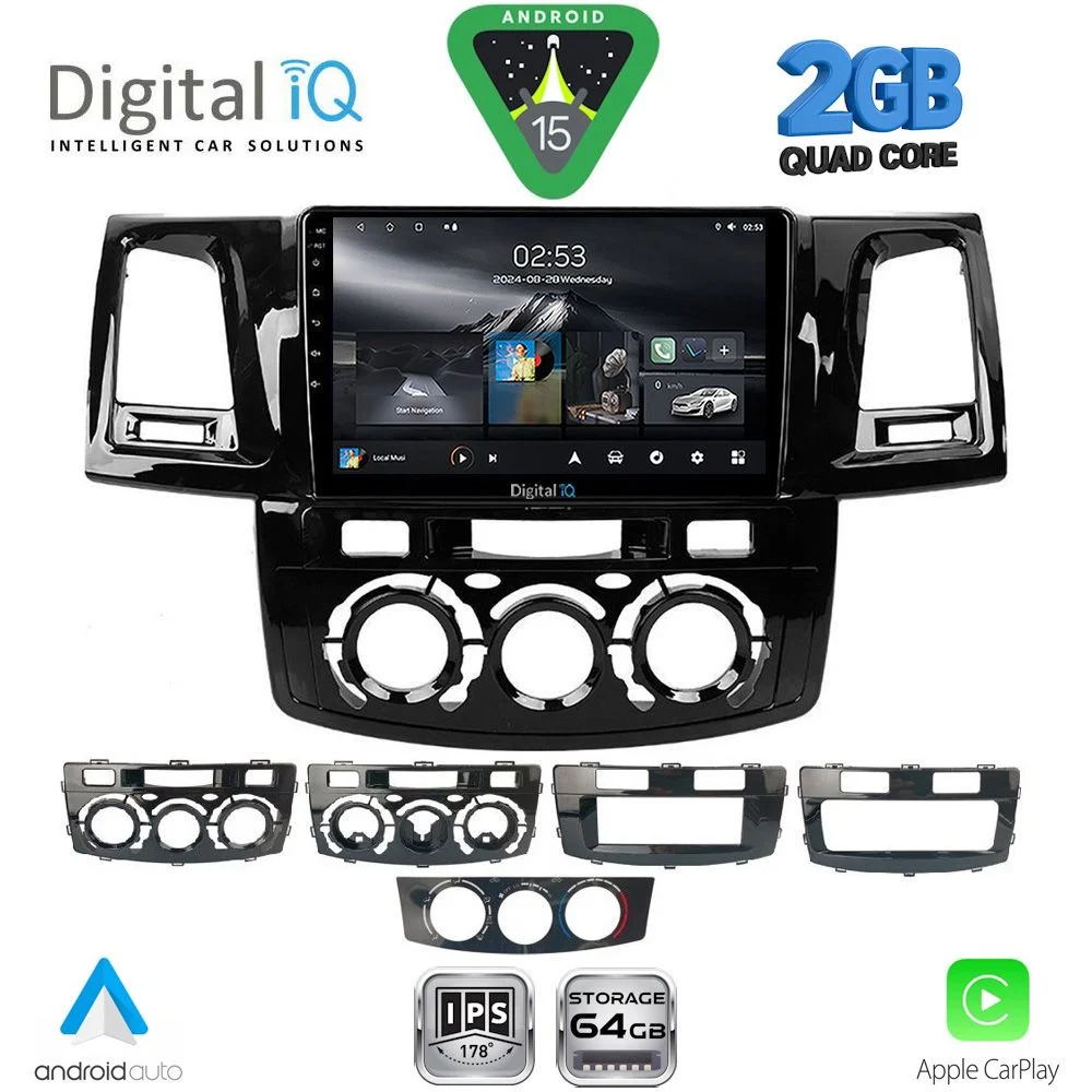 Φωτογραφία προϊόντος: DIGITAL IQ RSD 1720_CPA (9inc) MULTIMEDIA TABLET for TOYOTA HILUX mod. 2005-2016