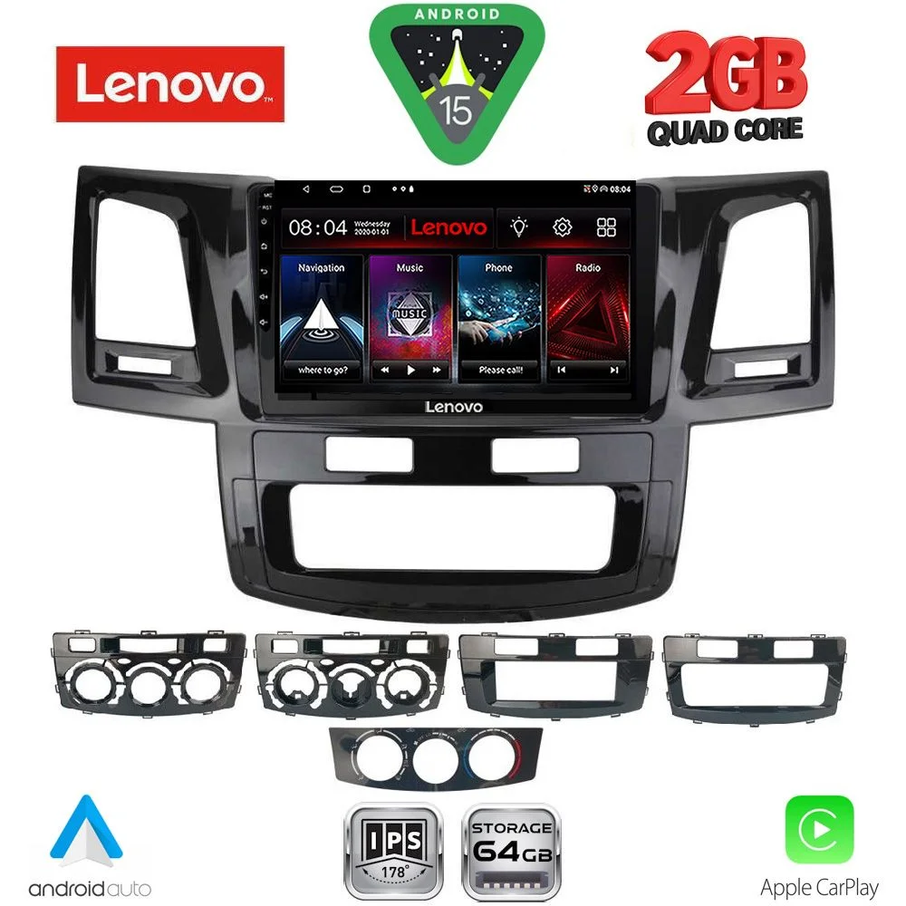 Φωτογραφία προϊόντος: LENOVO LVD 2720_CPA (9inc) MULTIMEDIA TABLET for TOYOTA HILUX mod. 2005-2016