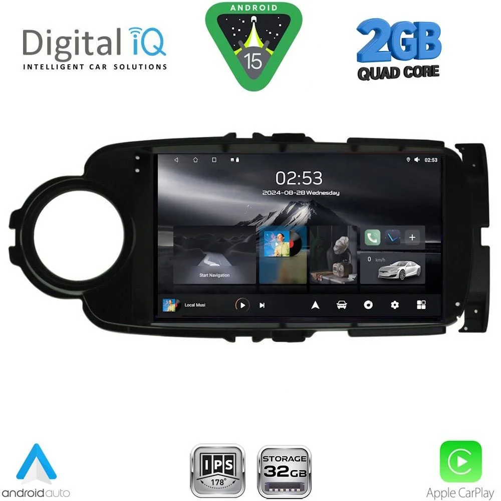 Φωτογραφία προϊόντος: DIGITAL IQ RSD 1737BL_CPA (9inc) MULTIMEDIA TABLET for TOYOTA YARIS mod. 2011-2015 (BLACK)