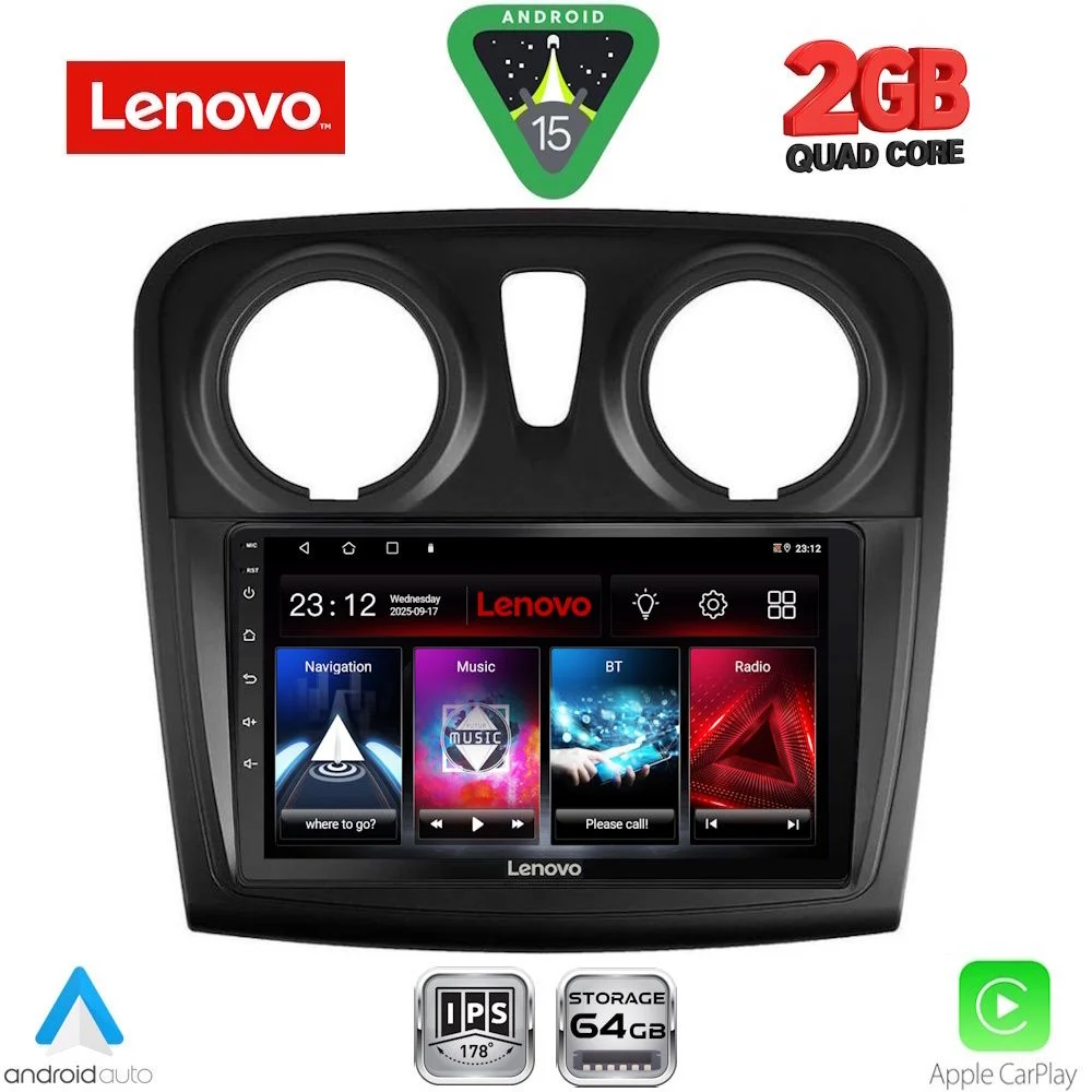 Φωτογραφία προϊόντος: LENOVO LVD 2108_CPA (9inc) MULTIMEDIA TABLET for DACIA LOGAN – SANDERO mod. 2012-2019