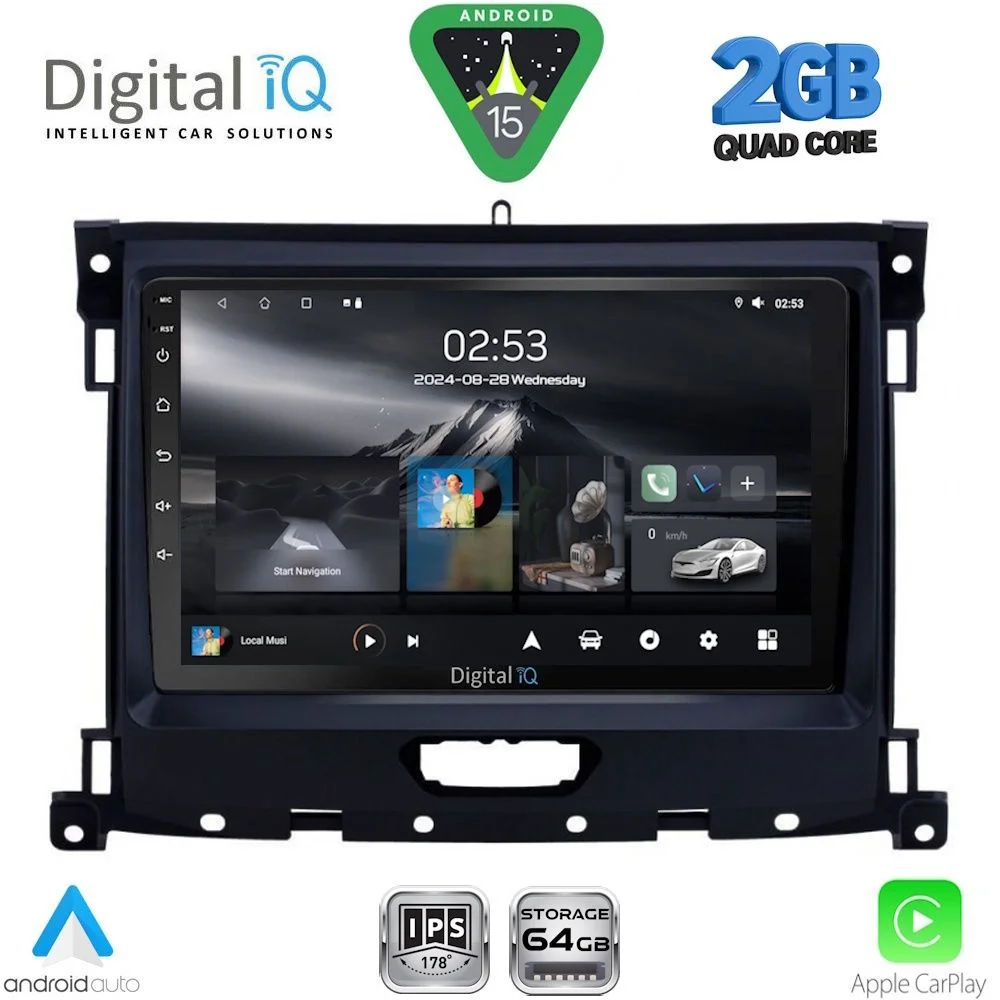 Φωτογραφία προϊόντος: DIGITAL IQ RSD 1173_CPA (9inc) MULTIMEDIA TABLET for FORD RANGER mod. 2018-2023