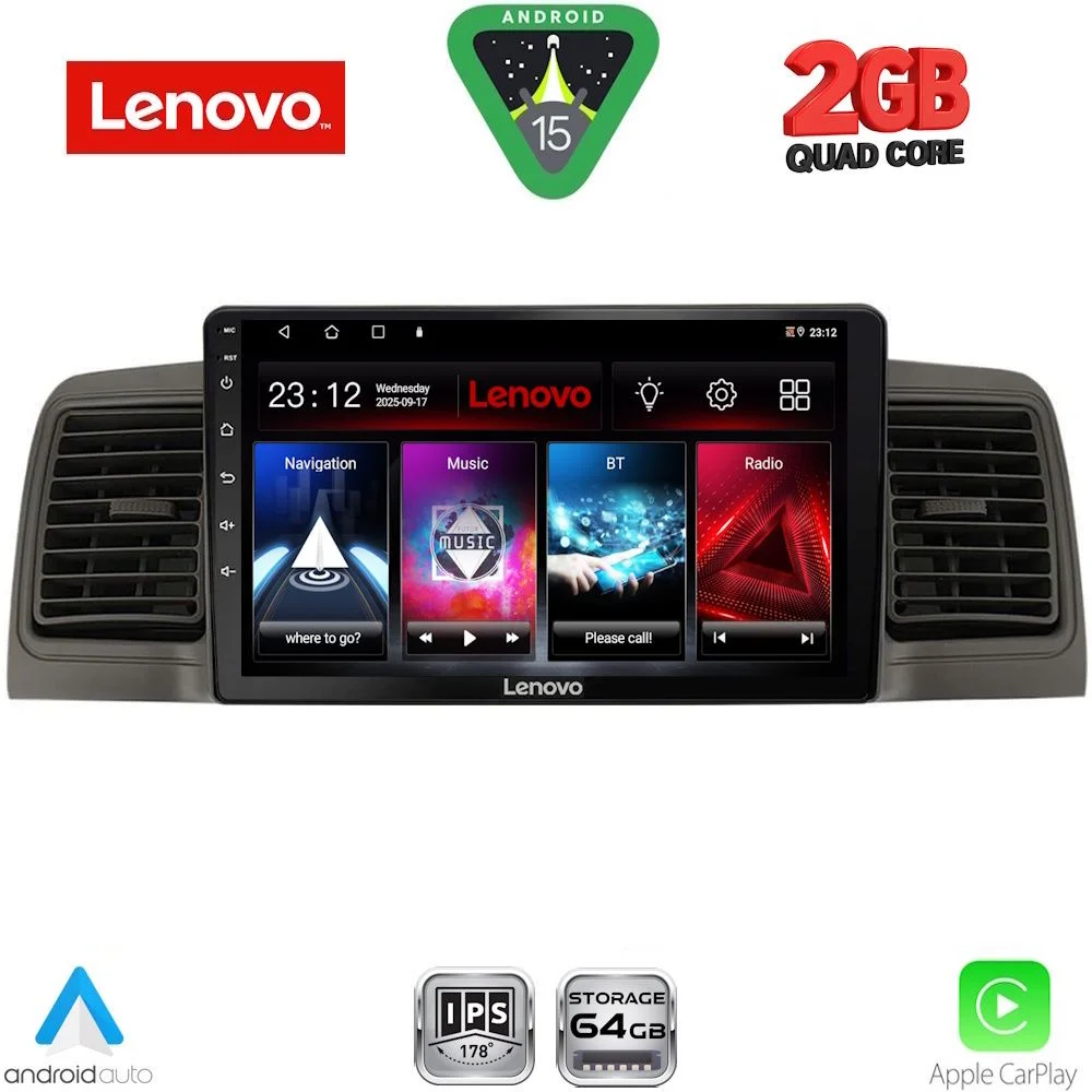 Φωτογραφία προϊόντος: LENOVO LVD 2712BL_CPA (9inc) MULTIMEDIA TABLET for TOYOTA COROLLA mod. 2001-2006 (BLACK)