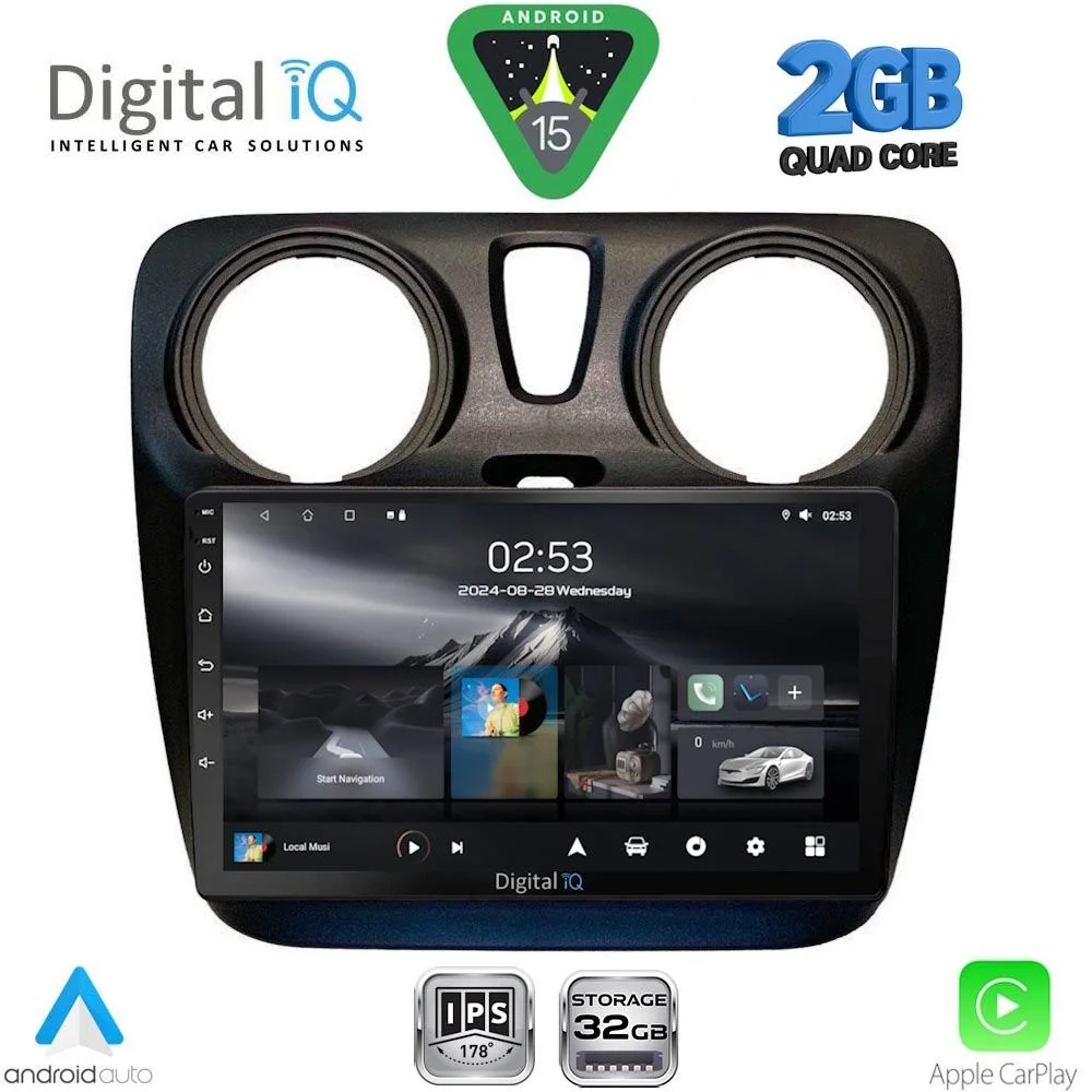 Φωτογραφία προϊόντος: DIGITAL IQ RSD 1112_CPA (9inc) MULTIMEDIA TABLET for DACIA DOKKER mod. 2012-2022