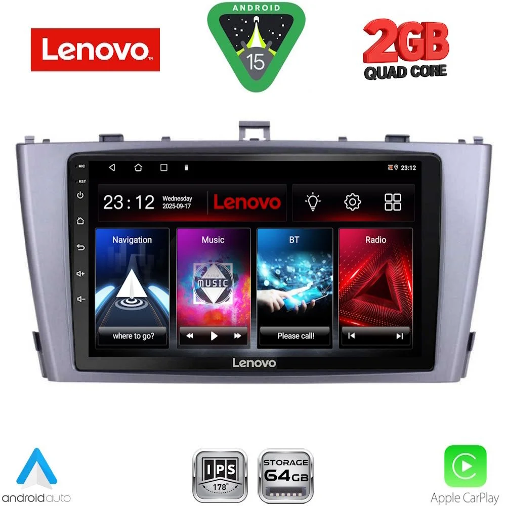 Φωτογραφία προϊόντος: LENOVO LVD 2705SL_CPA (9inc) MULTIMEDIA TABLET for TOYOTA AVENSIS (T27) mod. 2009-2015 (SILVER)