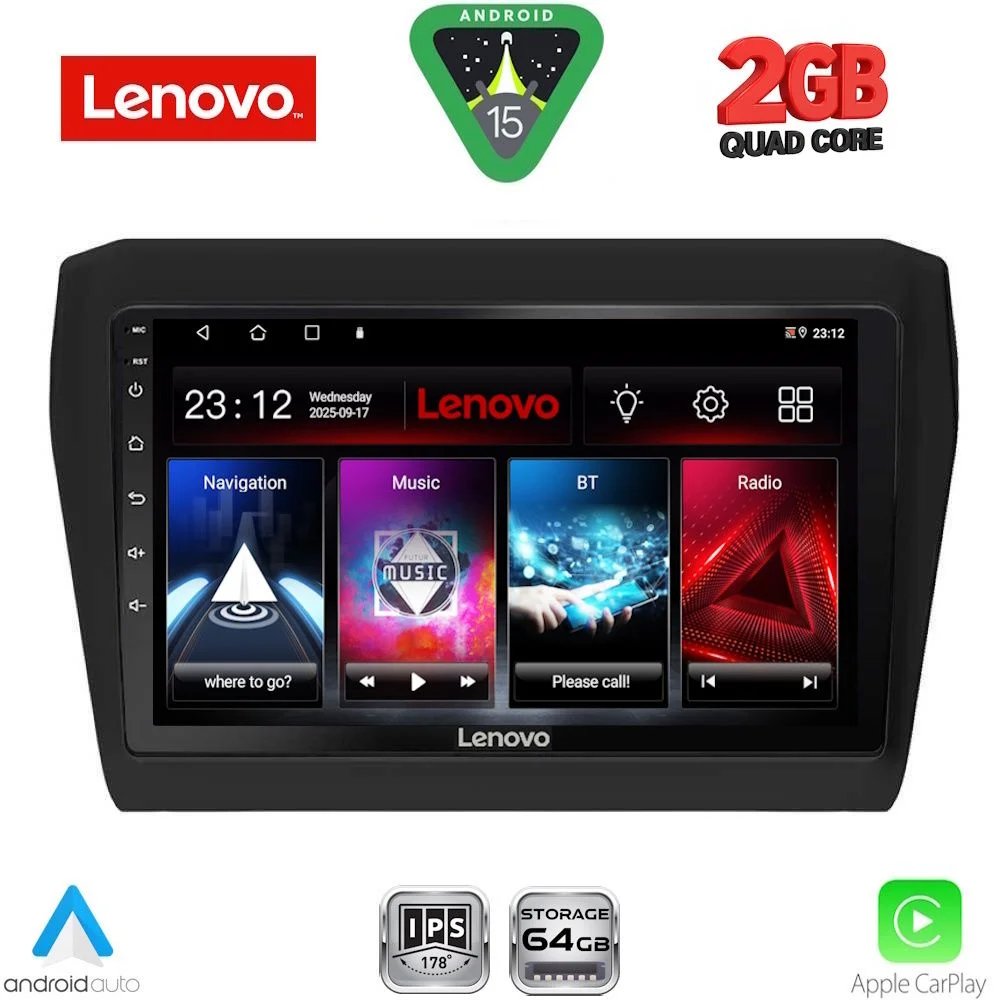 Φωτογραφία προϊόντος: LENOVO LVD 2686_CPA (9inc) MULTIMEDIA TABLET for SUZUKI SWIFT mod. 2017-2025