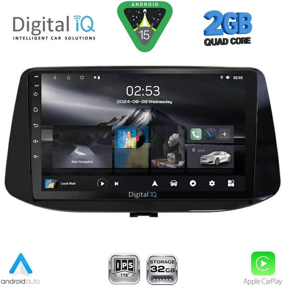 Φωτογραφία προϊόντος: DIGITAL IQ RSD 1233_CPA (9inc) MULTIMEDIA TABLET for HYUNDAI i30 mod. 2018-2025