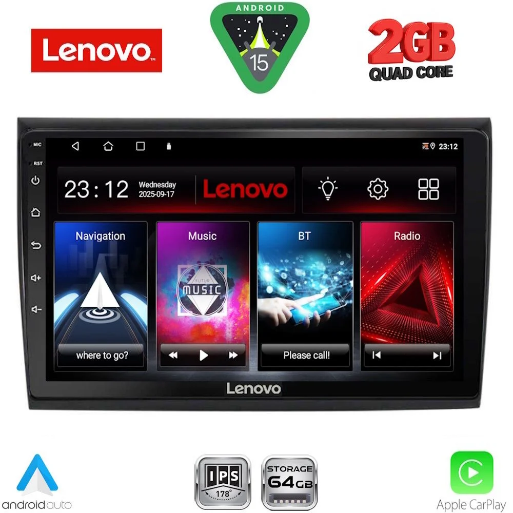 Φωτογραφία προϊόντος: LENOVO LVD 2136_CPA (9inc) MULTIMEDIA TABLET for FIAT BRAVO mod. 2007-2019
