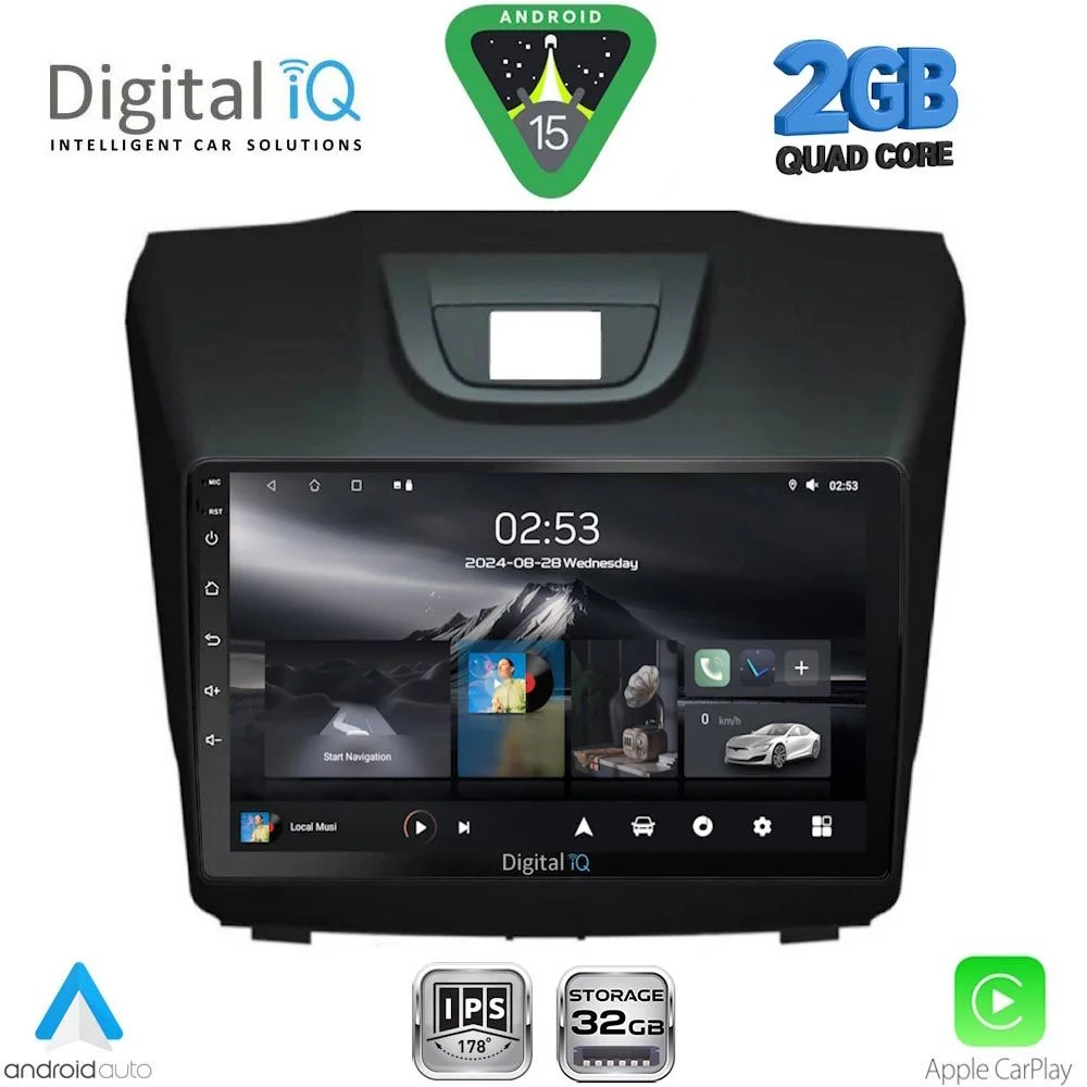Φωτογραφία προϊόντος: DIGITAL IQ RSD 1255_CPA (9inc) MULTIMEDIA TABLET for ISUZU DMAX mod. 2012-2020