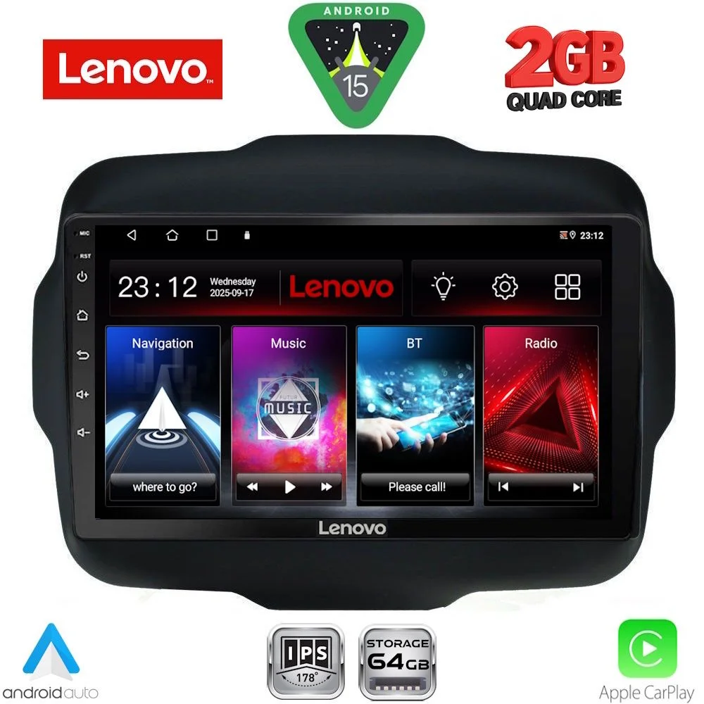 Φωτογραφία προϊόντος: LENOVO LVD 2290_CPA (9inc) MULTIMEDIA TABLET for JEEP RENEGADE mod. 2014-2024