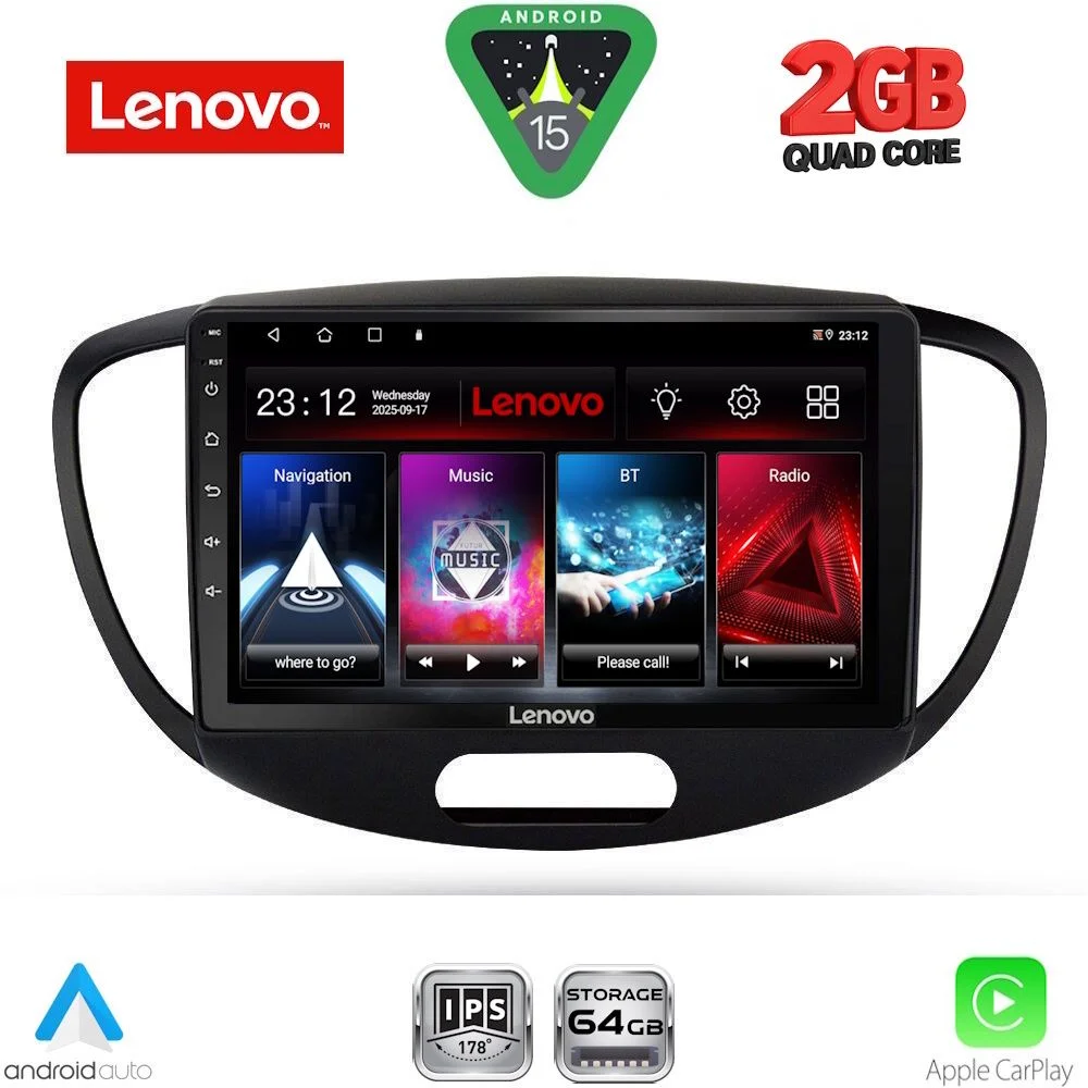 Φωτογραφία προϊόντος: LENOVO LVD 2223_CPA (9inc) MULTIMEDIA TABLET for HYUNDAI i10 mod. 2008-2013