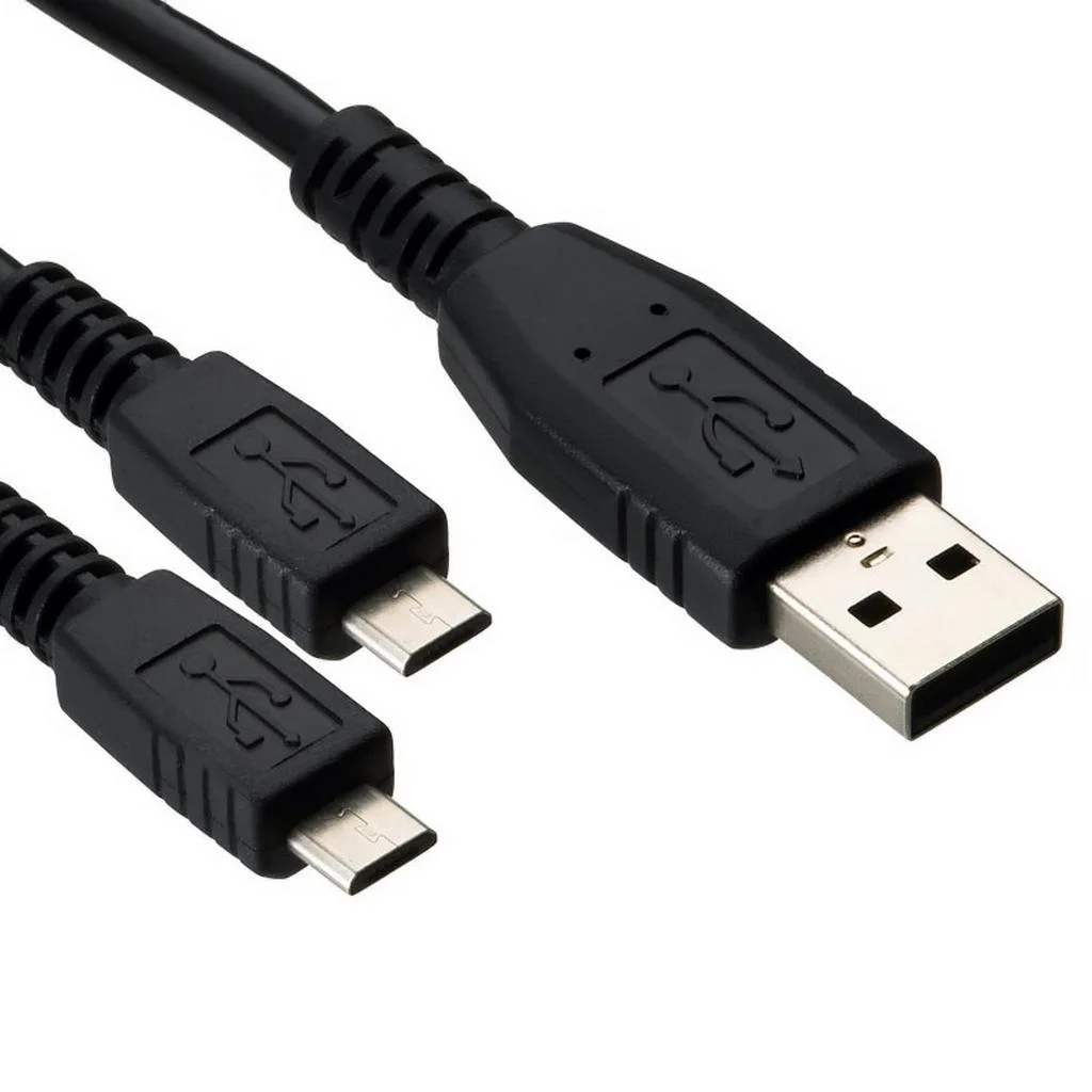 Φωτογραφία προϊόντος: Καλώδιο σύνδεσης Ancus USB σε 2 x Micro USB Μαύρο 1μ