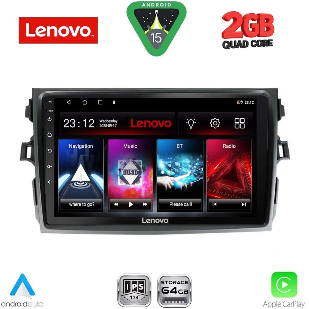 Φωτογραφία προϊόντος: LENOVO LVD 2713_CPA (9inc) MULTIMEDIA TABLET for TOYOTA COROLLA 4D mod. 2006-2012