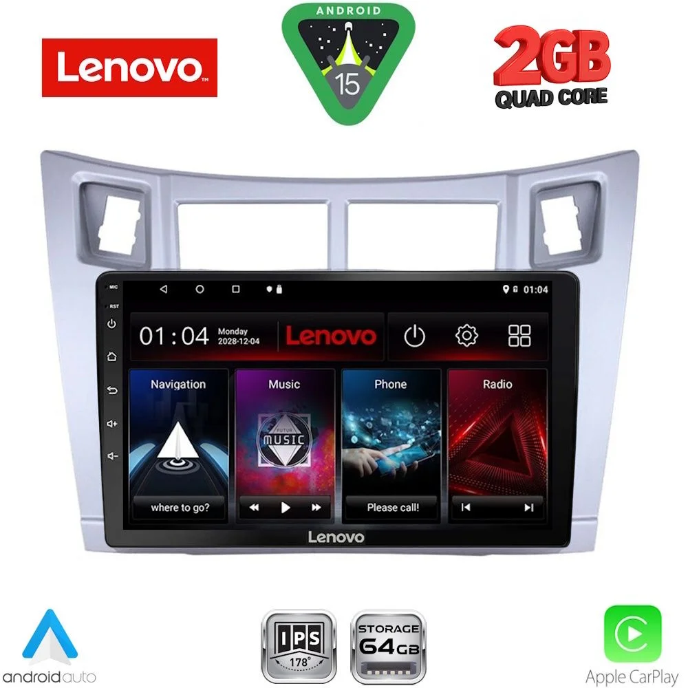 Φωτογραφία προϊόντος: LENOVO LVD 2736SL_CPAA (9inc) MULTIMEDIA TABLET for TOYOTA YARIS mod. 2006-2011 (SILVER)