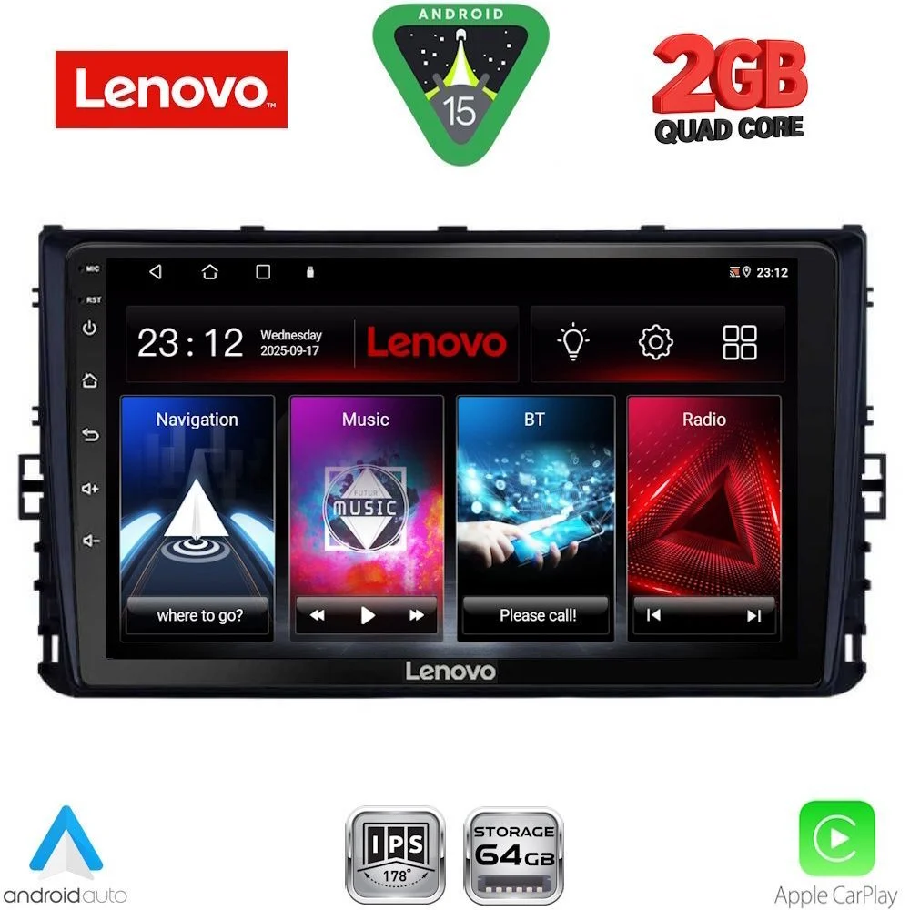 Φωτογραφία προϊόντος: LENOVO LVD 2758_CPA (9inc) MULTIMEDIA TABLET for VW POLO – TROC – TCROSS mod. 2017-2026