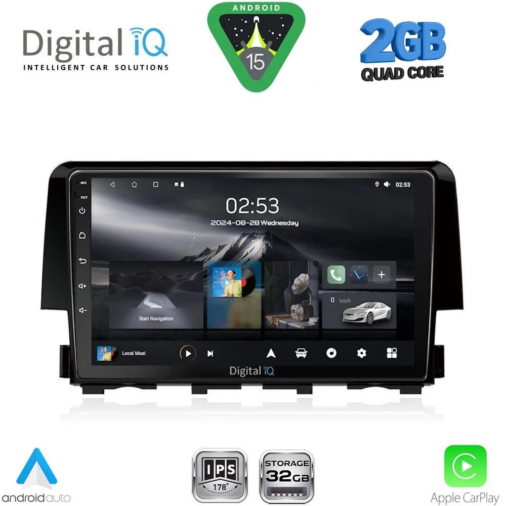 Φωτογραφία προϊόντος: DIGITAL IQ RSD 1191_CPA (9inc) MULTIMEDIA TABLET for HONDA CIVIC mod. 2016-2021