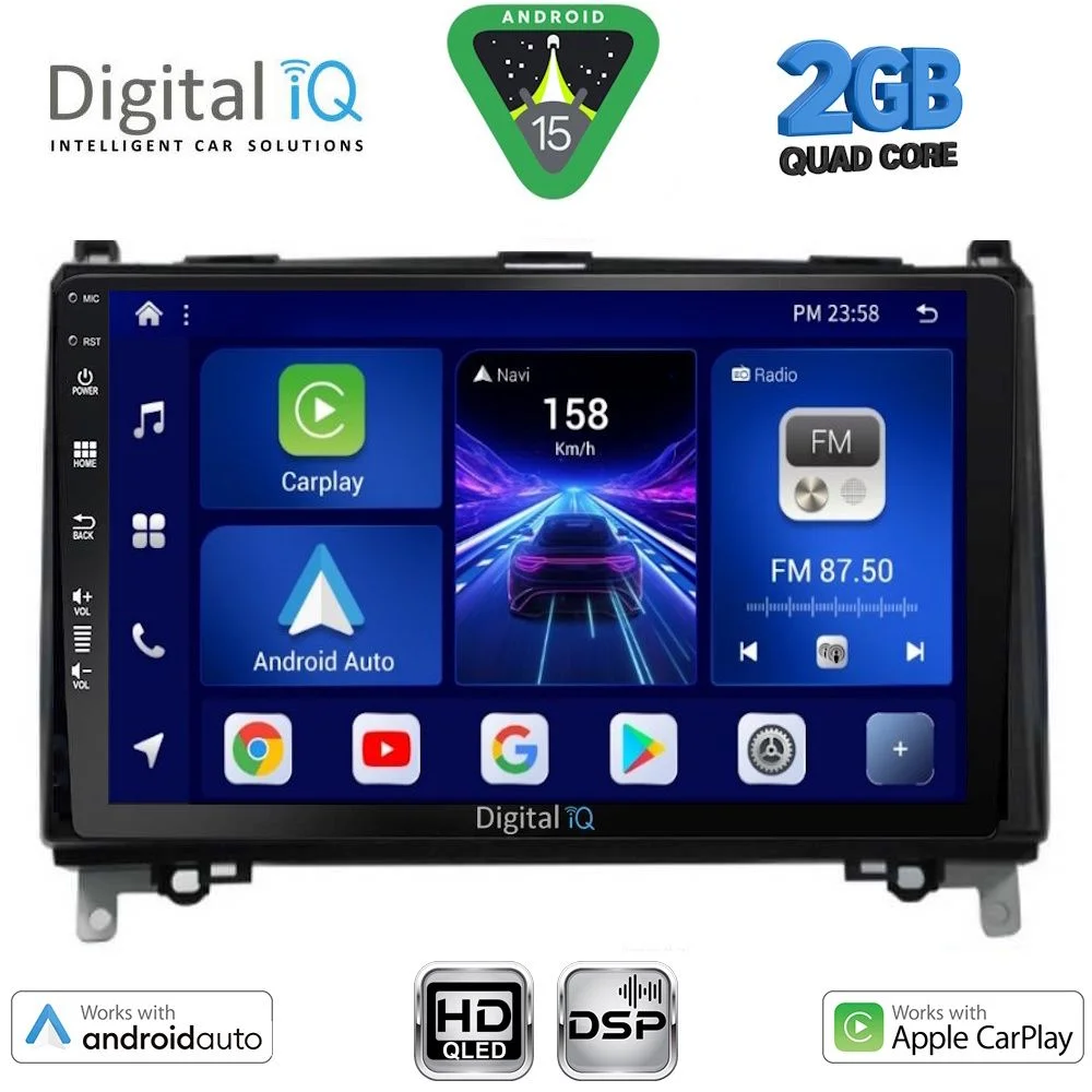 Φωτογραφία προϊόντος: DIGITAL IQ BXC 3400_CPAA (9inc) MULTIMEDIA TABLET for MERCEDES A – B -SPRINTER – VITO mod. 2007-2020