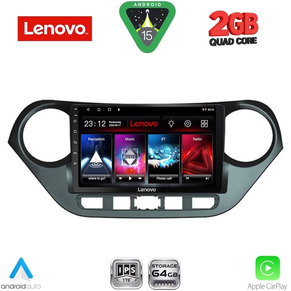 Φωτογραφία προϊόντος: LENOVO LVD 2224_CPA (9inc) MULTIMEDIA TABLET for HYUNDAI i10 mod. 2014-2020
