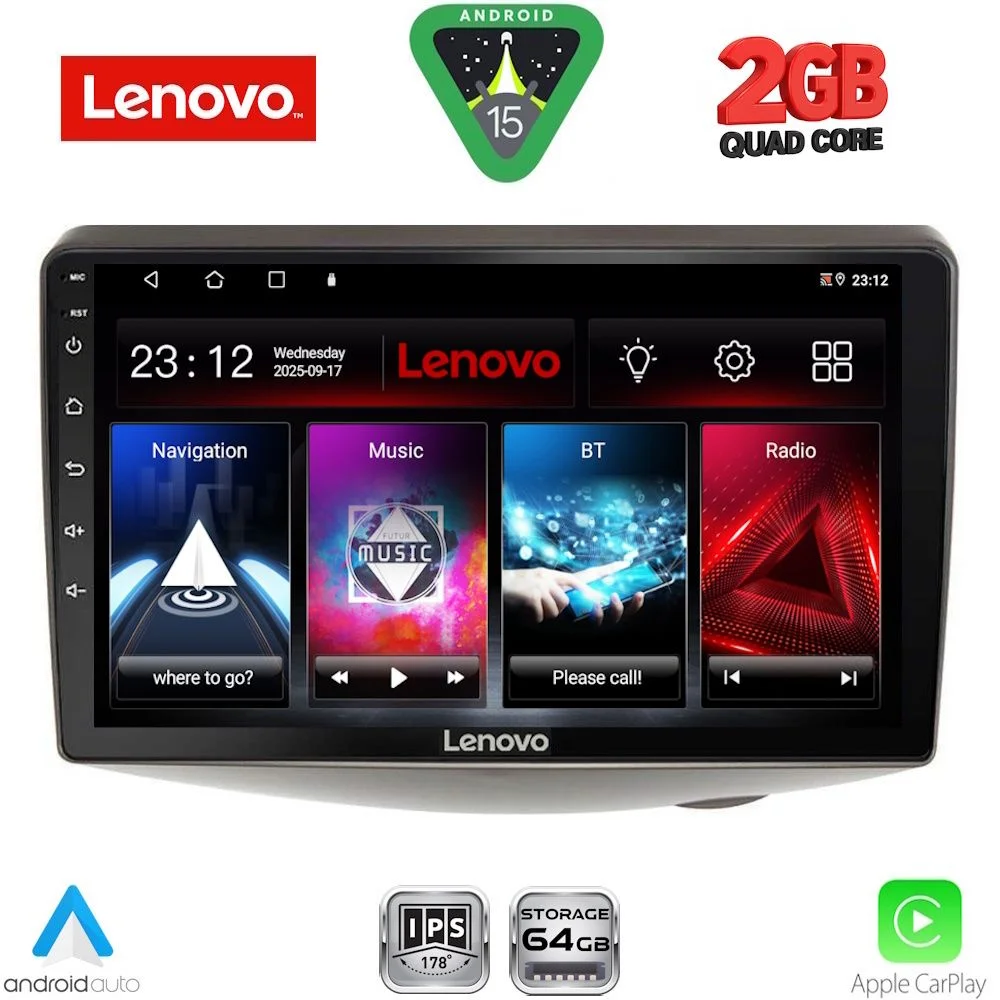 Φωτογραφία προϊόντος: LENOVO LVD 2735_CPA (9inc) MULTIMEDIA TABLET for TOYOTA YARIS mod. 1999-2006