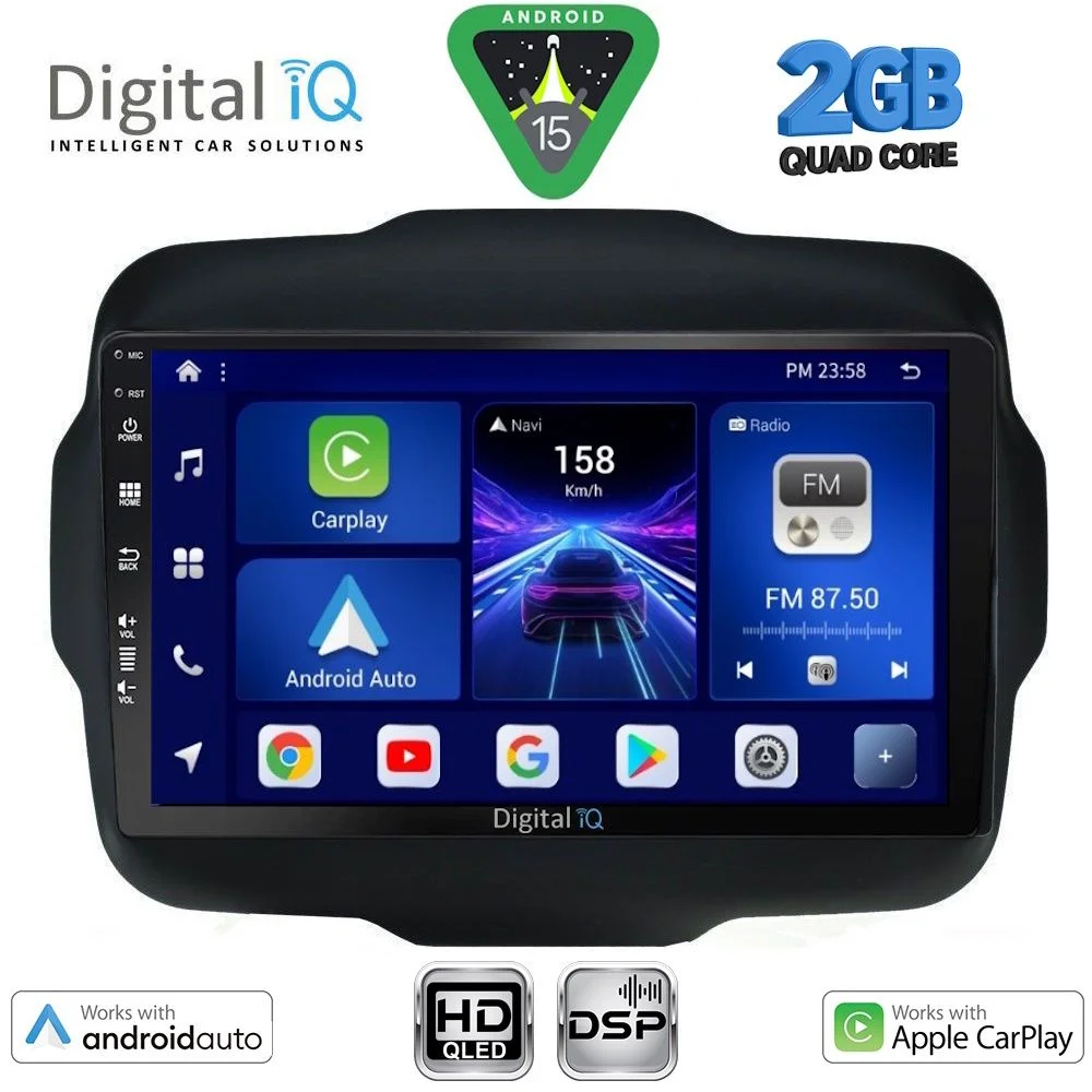 Φωτογραφία προϊόντος: DIGITAL IQ BXC 3290_CPAA (9inc) MULTIMEDIA TABLET for JEEP RENEGADE mod. 2014-2025