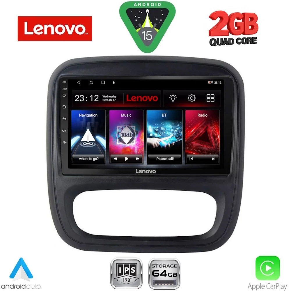 Φωτογραφία προϊόντος: LENOVO LVD 2499_CPA (9inc) MULTIMEDIA TABLET for OPEL VIVARO – RENAULT TRAFIC – FIAT TALENDO – NISSAN NV 300 mod. 2014-2019