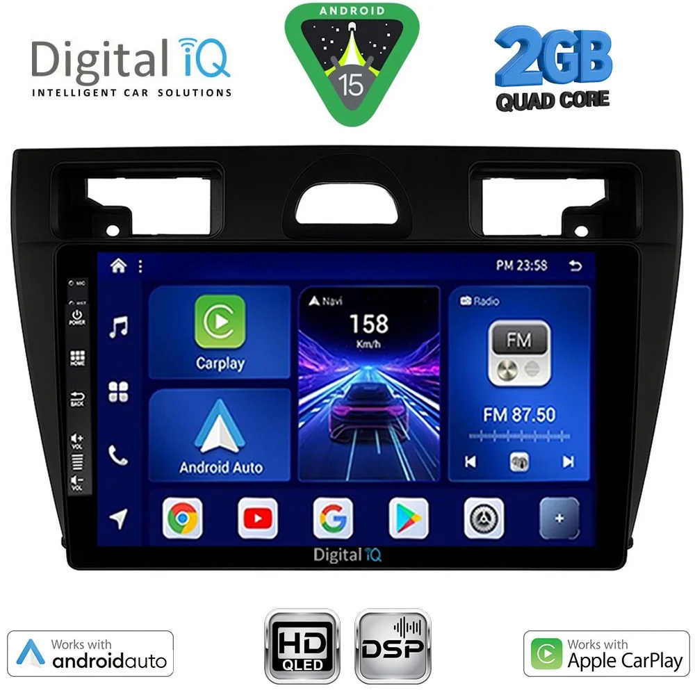 Φωτογραφία προϊόντος: DIGITAL IQ BXC 3153BL_CPAA (9inc) MULTIMEDIA TABLET for FORD FIESTA mod. 2005-2008 (BLACK)