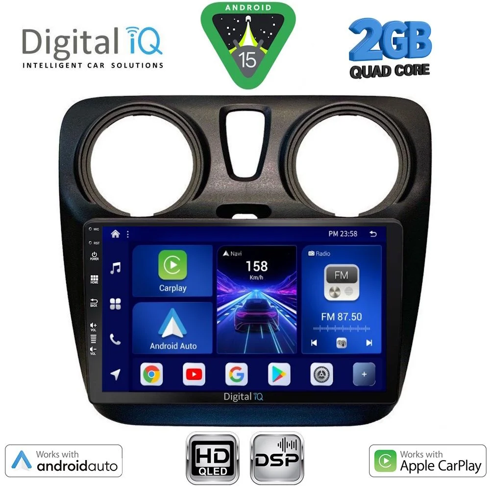 Φωτογραφία προϊόντος: DIGITAL IQ BXC 3112_CPAA (9inc) MULTIMEDIA TABLET for DACIA DOKKER 2012-2022