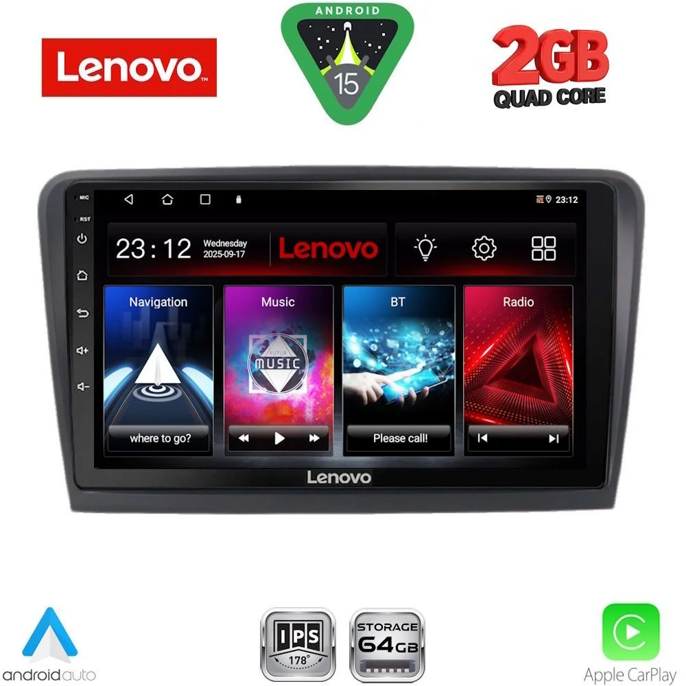 Φωτογραφία προϊόντος: LENOVO LVD 2601_CPA (9inc) MULTIMEDIA TABLET for SKODA RAPID mod. 2012-2023