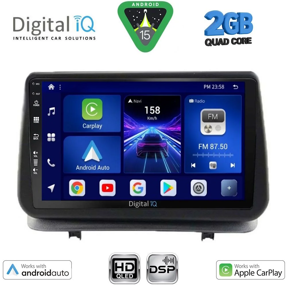 Φωτογραφία προϊόντος: DIGITAL IQ BXC 3543_CPAA (9inc) MULTIMEDIA TABLET for RENAULT CLIO mod. 2005-2011