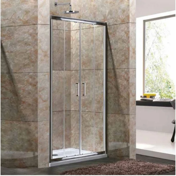 Φωτογραφία προϊόντος: Aquarelle Oia 80 Clear 155-160x180cm Πόρτα Ντουζιέρας Από Τοίχο Σε Τοίχο Με Δύο Σταθερά & Δύο Συρόμενα Φύλλα