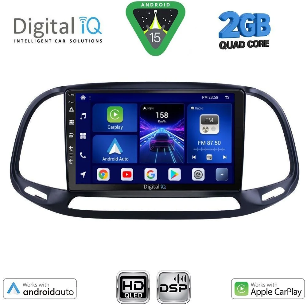 Φωτογραφία προϊόντος: DIGITAL IQ BXC 3138_CPAA (9inc) MULTIMEDIA TABLET for FIAT DOBLO – OPEL COMBO mod. 2015-2018