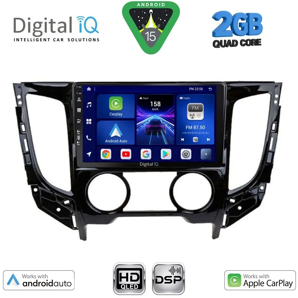 Φωτογραφία προϊόντος: DIGITAL IQ BXC 3437_CPAA A/C (9inc) MULTIMEDIA TABLET for MITSUBISHI L200 mod. 2015-2019 with A/C